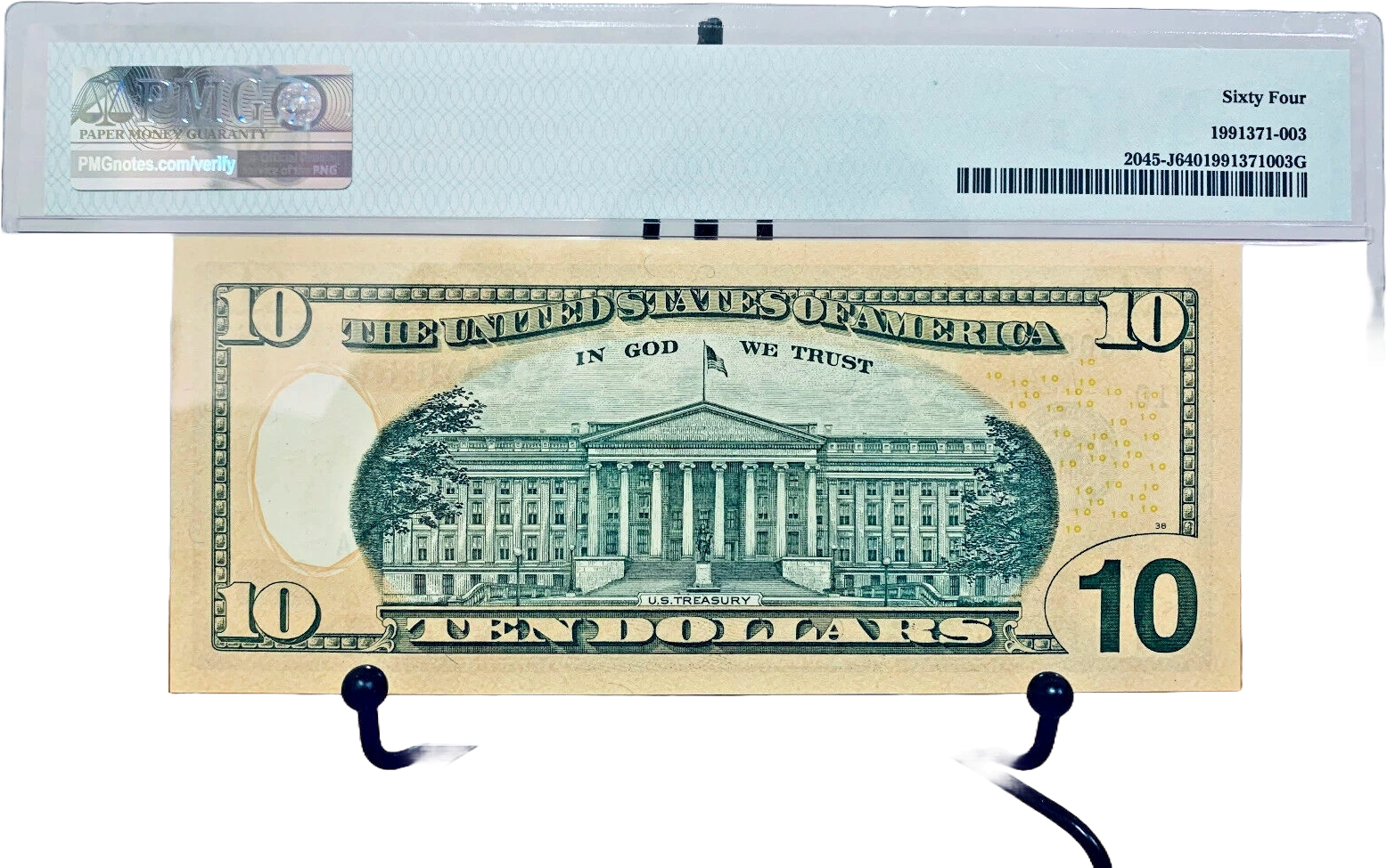 2017-A $10 FRN PMG 67EPQ Fancy LOW 5 DIGIT Serial #PJ00029000A with Bonus Note