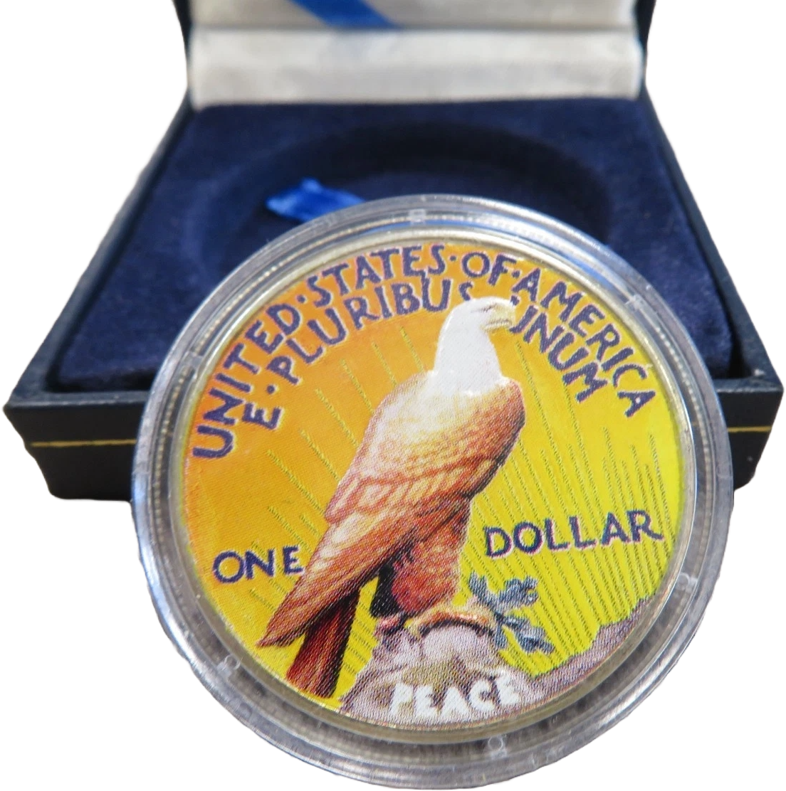 1922 PEACE SILVER DOLLAR-COLORIZED