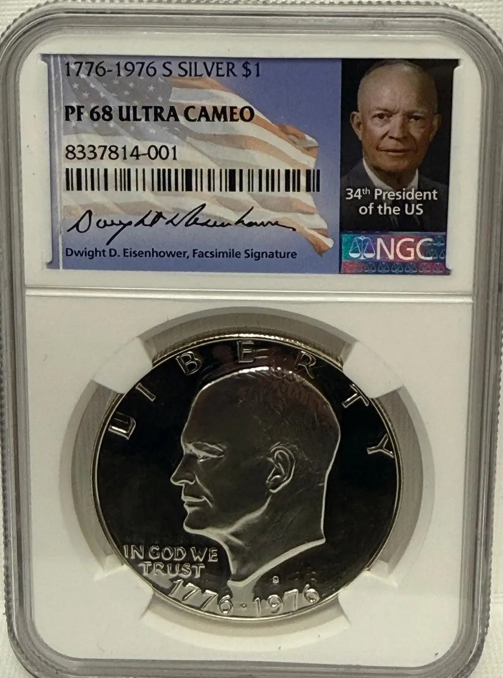 1776-1976 S Silver Bicentennial Ike Dollar PF68 Ultra Cameo – Exceptional Proof Coin Coin Hub