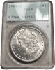 1900-O Morgan Silver Dollar PCGS MS63 Rattler Old Green Holder obverse Liberty profile