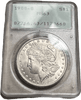 1900-O Morgan Silver Dollar PCGS MS63 Rattler holder serial number detail