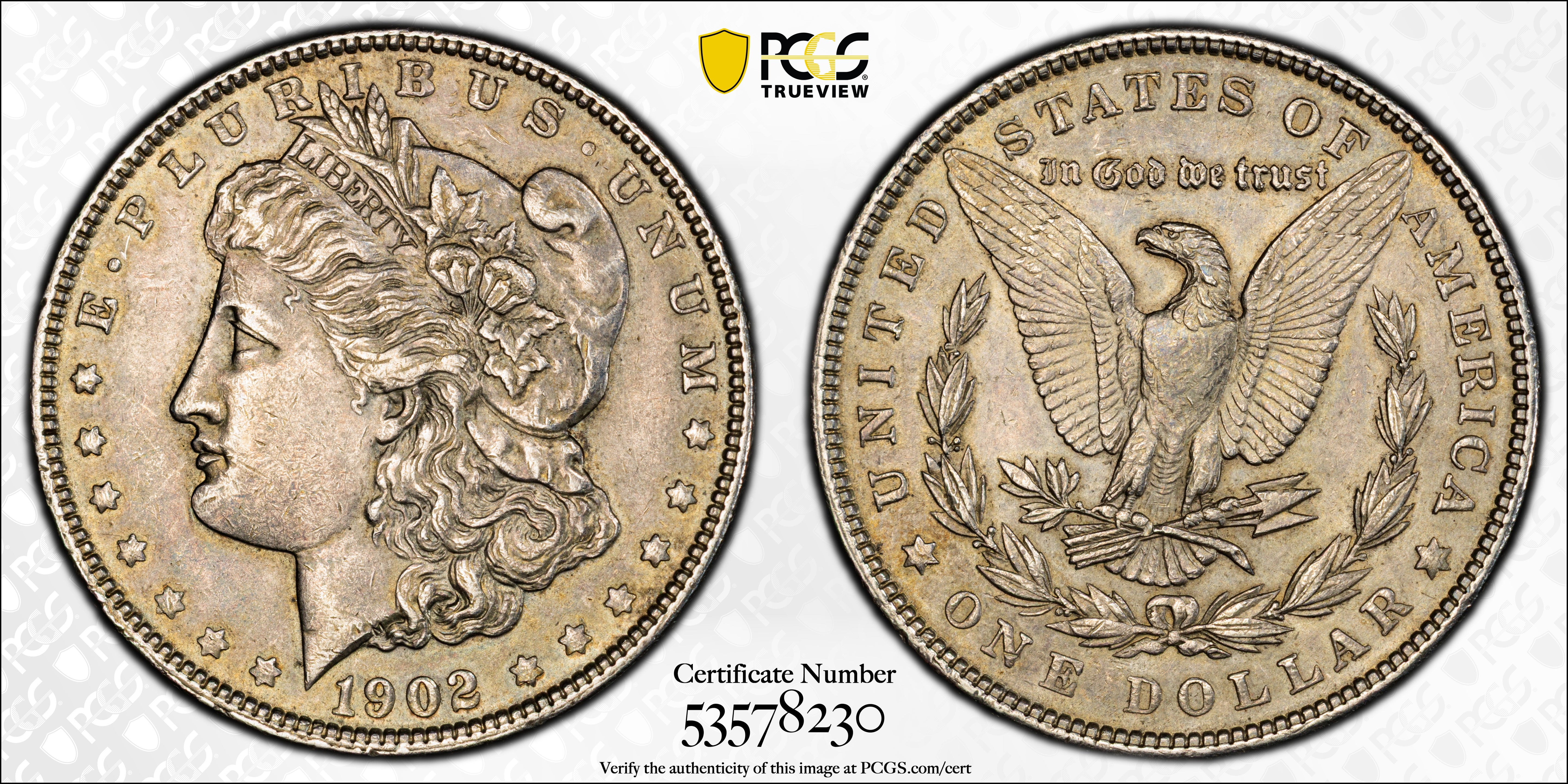 1902 Morgan Silver Dollar – PCGS AU55 | Historic U.S. 90% Silver Dollar | Nearly Uncirculated Classic Coin