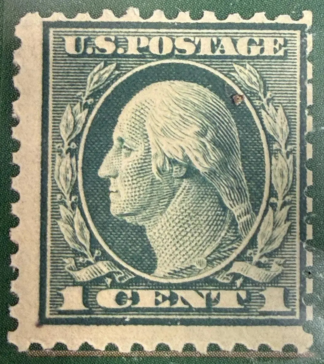 1911–1920 U.S. 1¢ George Washington Stamp – Washington–Franklin Issue (Scott #405 Type) Heritage Pastime