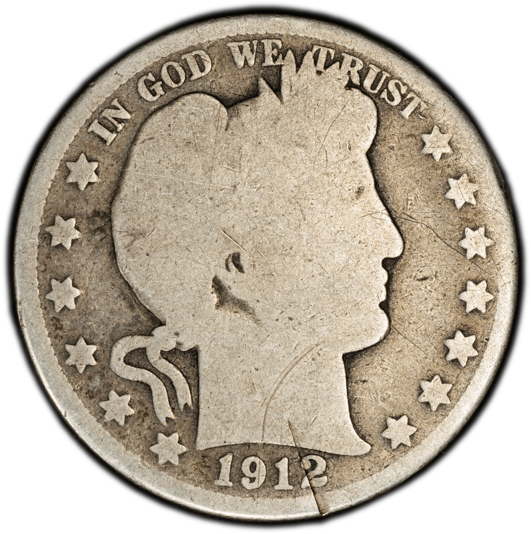 1912 Barber Half Dollar – PCGS Genuine P/FR Details (Damage) | Classic Silver Type Coin Heritage Pastime