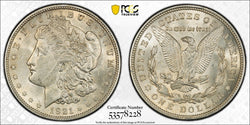 1921 Morgan Silver Dollar – PCGS MS62 | Final Year Issue | Brilliant Uncirculated U.S. Silver Dollar