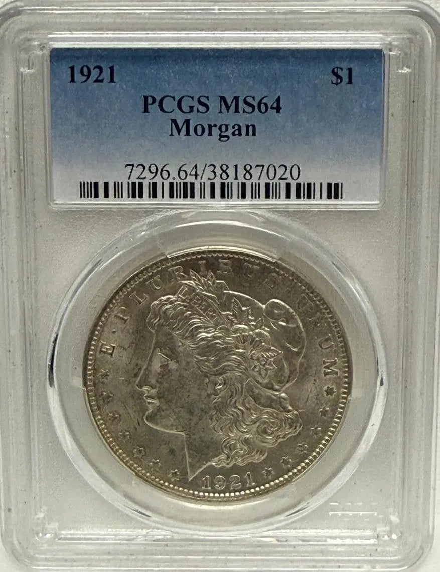 1921 Morgan Silver Dollar PCGS MS64 – Classic Collectible in Excellent Condition Coin Hub
