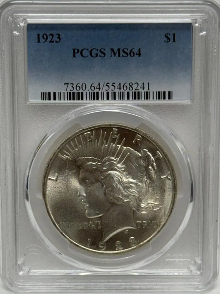 1923 Peace Silver Dollar PCGS MS64 – A Highly Collectible Classic Heritage Pastime