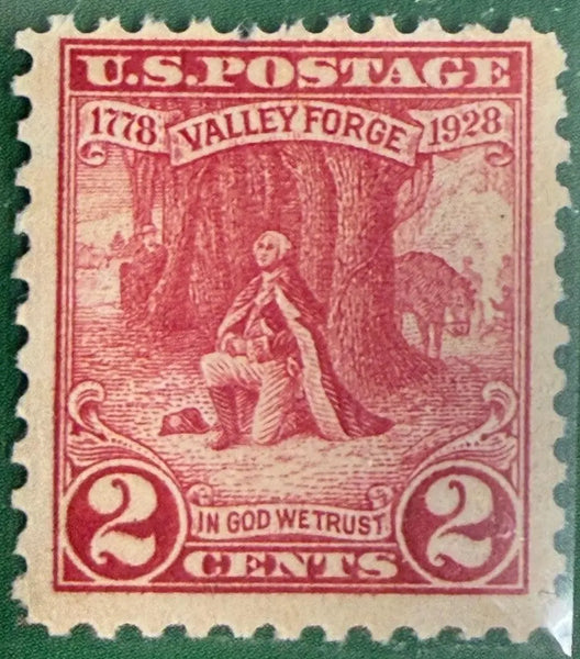 1928 U.S. 2¢ Valley Forge Stamp – George Washington in Prayer (Scott #645) Heritage Pastime