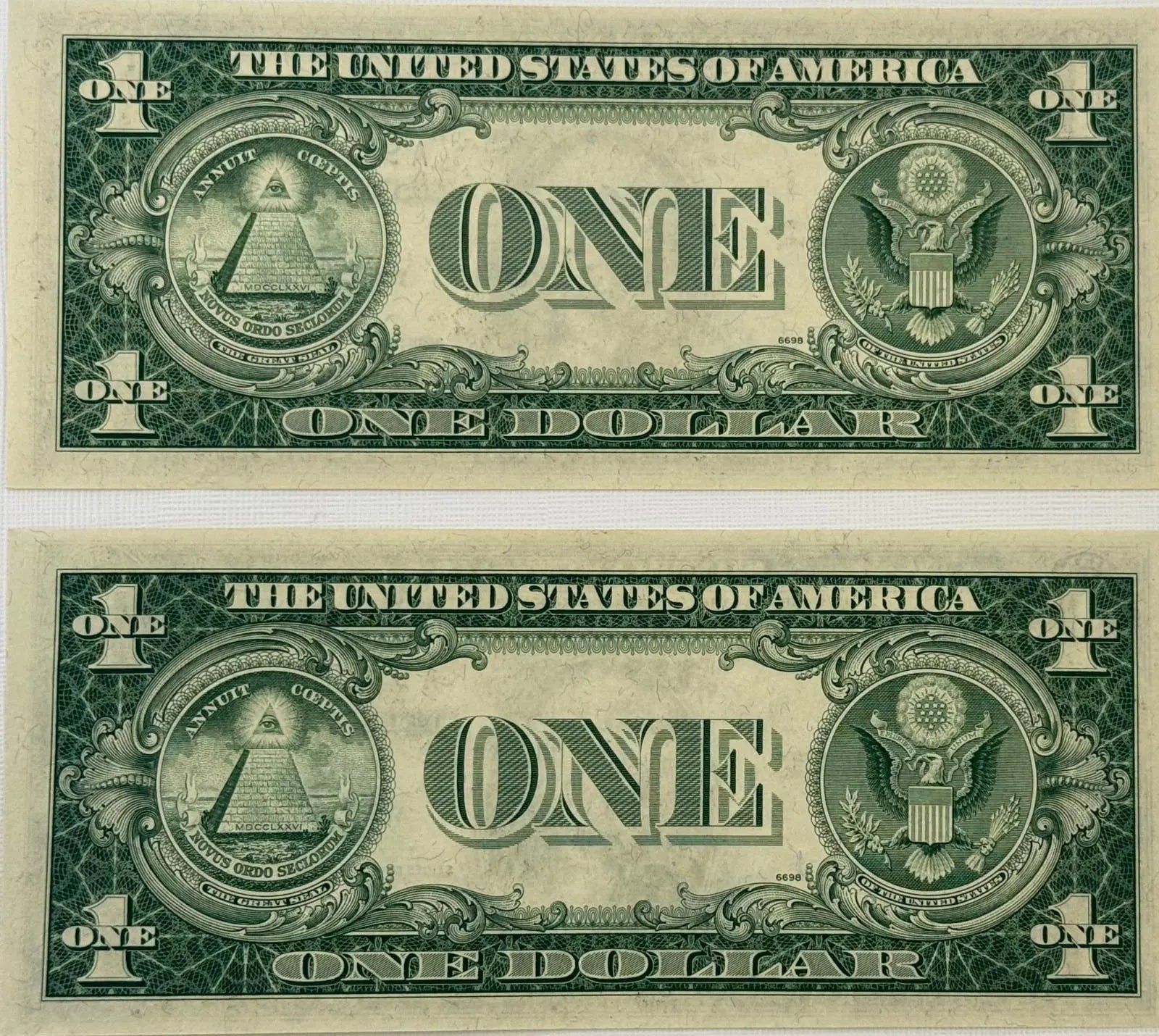 1935 F (2) $1 Fr. 1615 Silver Certificate. Consecutive Silver Certificates, UNC Coin Hub
