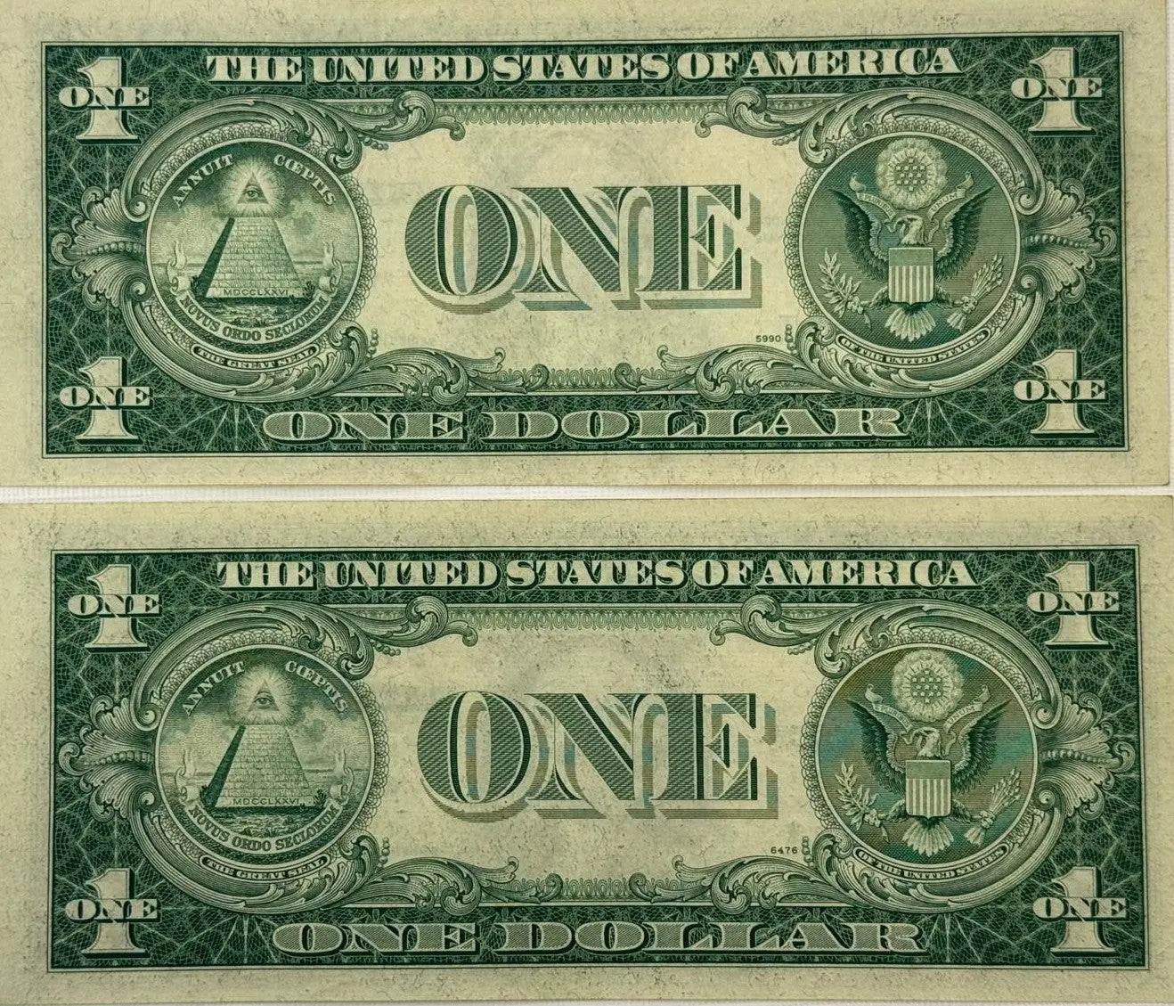 1935 F (2) $1 Fr. 1615 Silver Certificate. Consecutive Silver Certificates, UNC Coin Hub