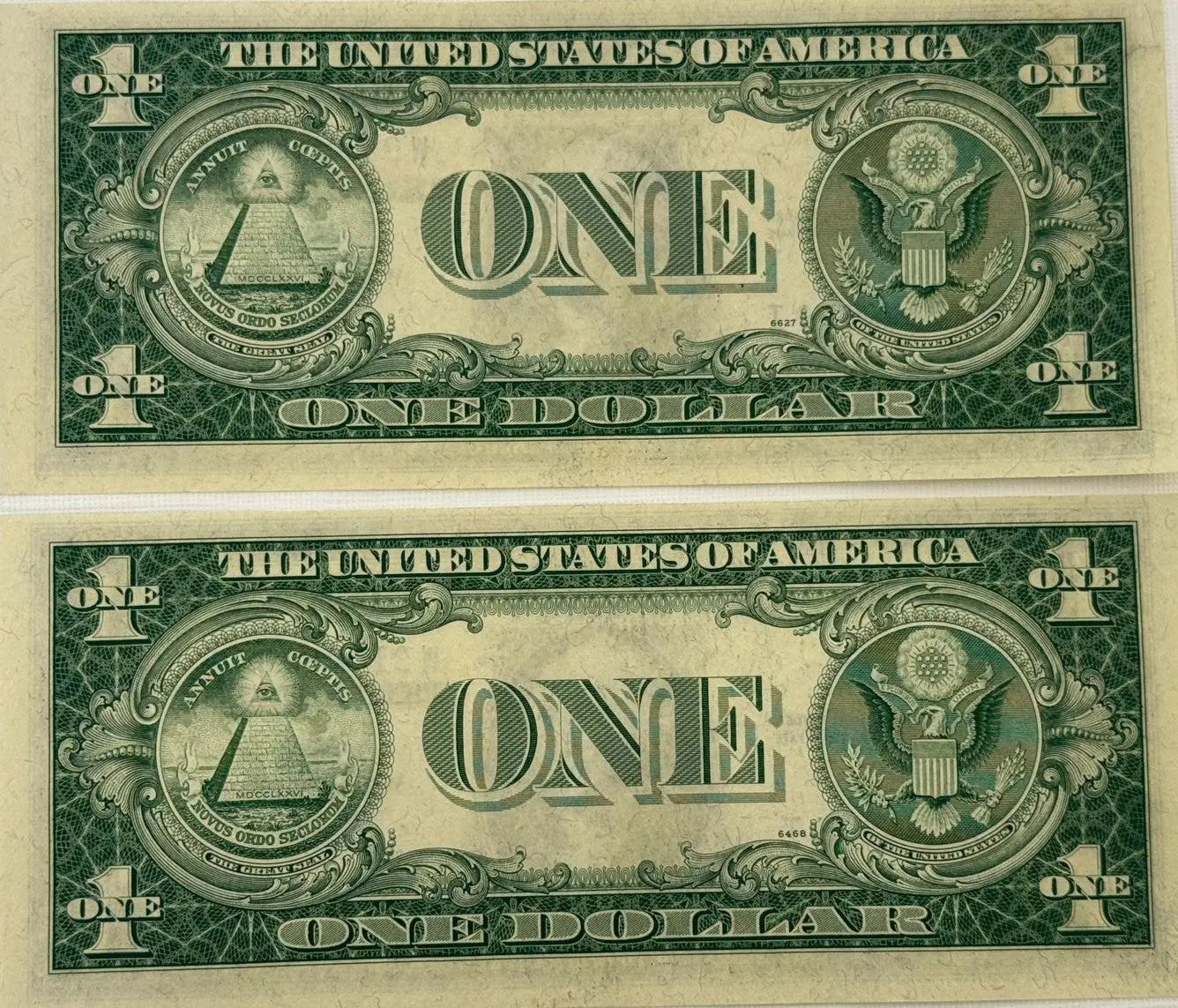 1935 F (2) $1 Fr. 1615 Silver Certificate. Consecutive Silver Certificates, UNC Coin Hub