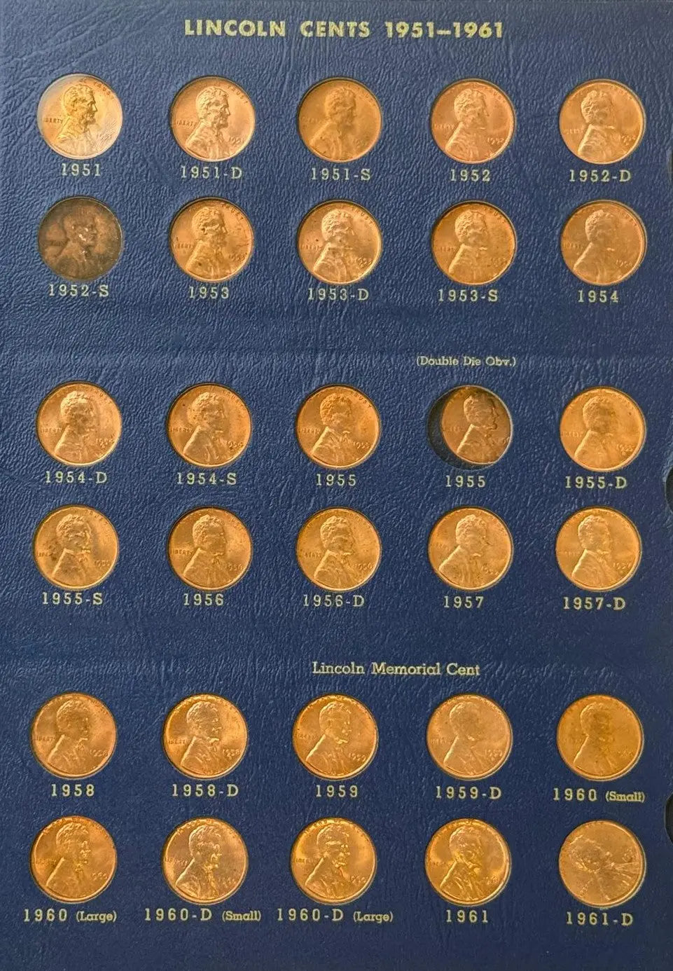1941–1964 Lincoln Wheat Cent Set – Complete Collection (Excluding 1955 Doubled Die Obverse) Heritage Pastime