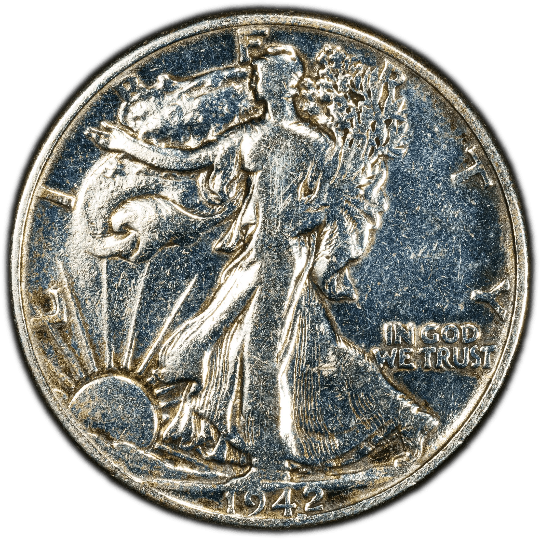 1942 Walking Liberty Half Dollar 50C – PCGS Genuine VG Details (Cleaned) | WWII Era Silver Coin Heritage Pastime