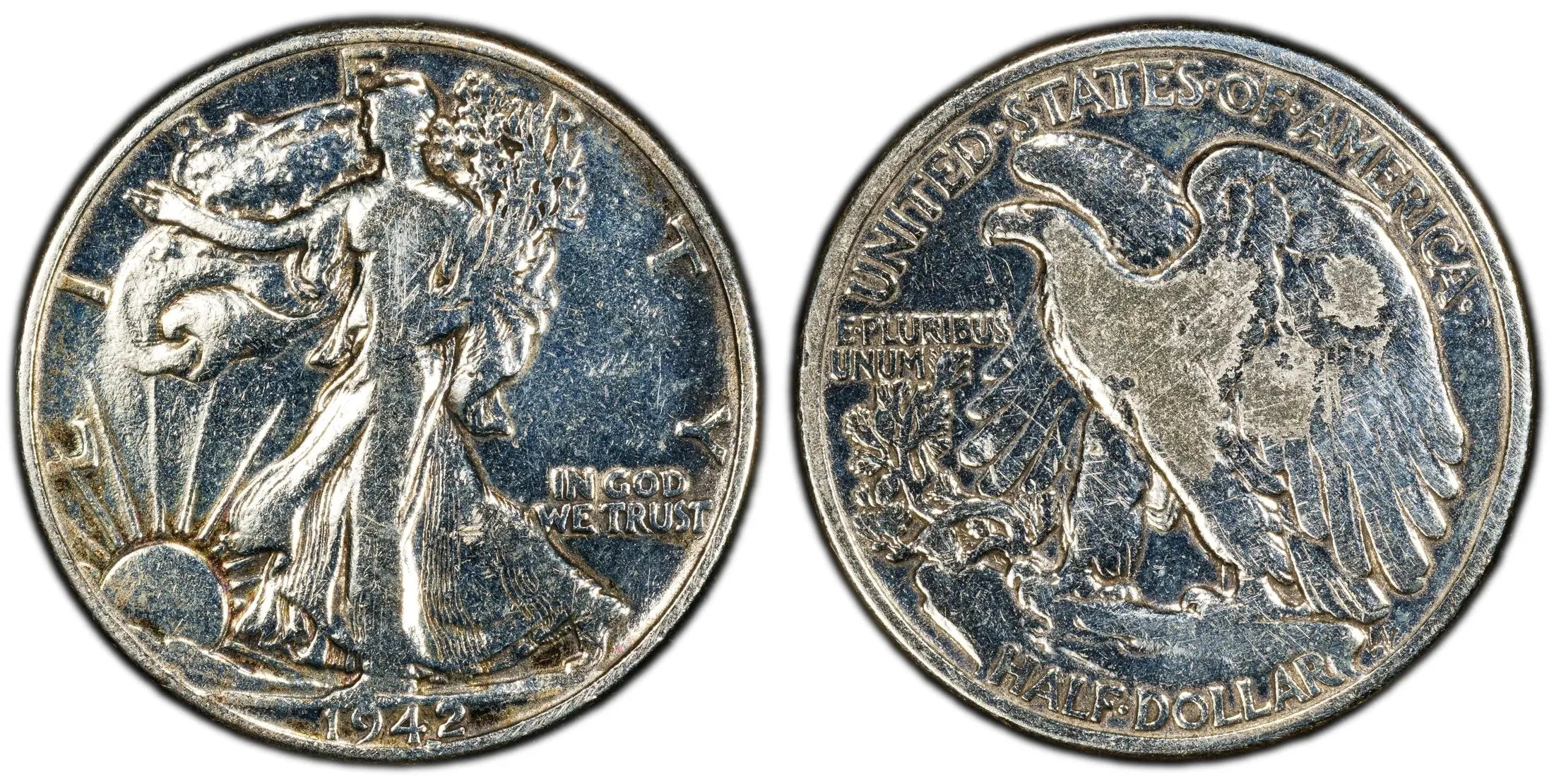 1942 Walking Liberty Half Dollar 50C – PCGS Genuine VG Details (Cleaned) | WWII Era Silver Coin Heritage Pastime