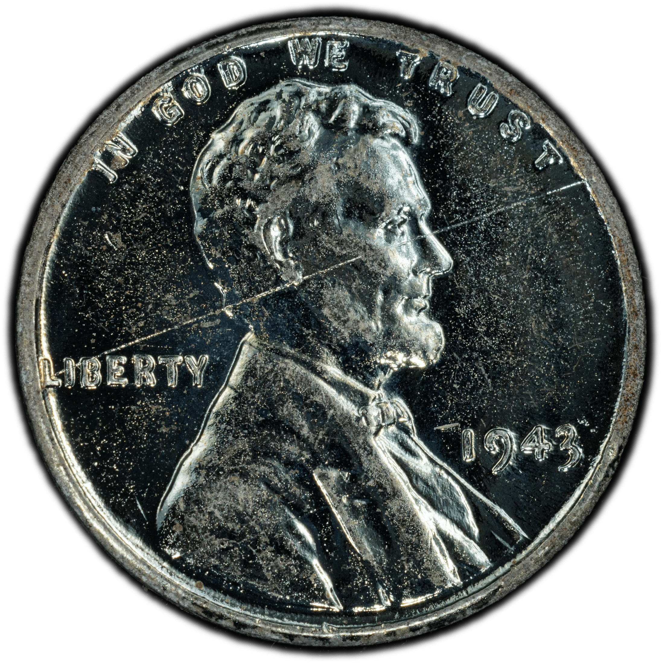 1943 Lincoln Wheat Cent – PCGS Genuine AU Details (Damage) – Rare Wartime Steel Penny Heritage Pastime