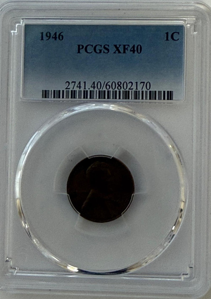 1946 Lincoln Wheat Cent PCGS XF40 – Post-War Copper Classic