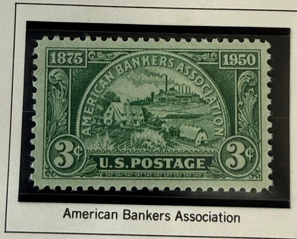 1950 U.S. 3¢ American Bankers Association 75th Anniversary Stamp – Financial History Commemorative Heritage Pastime