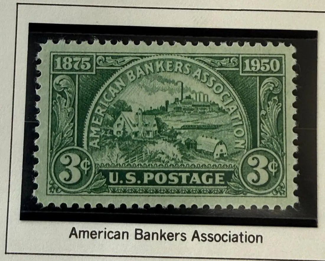 1950 U.S. 3¢ American Bankers Association 75th Anniversary Stamp – Financial History Commemorative Heritage Pastime