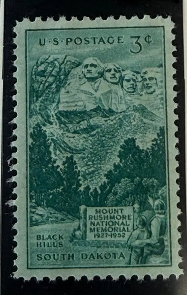 1952 U.S. 3¢ Mount Rushmore 25th Anniversary Stamp – National Memorial Commemorative Collectible Heritage Pastime