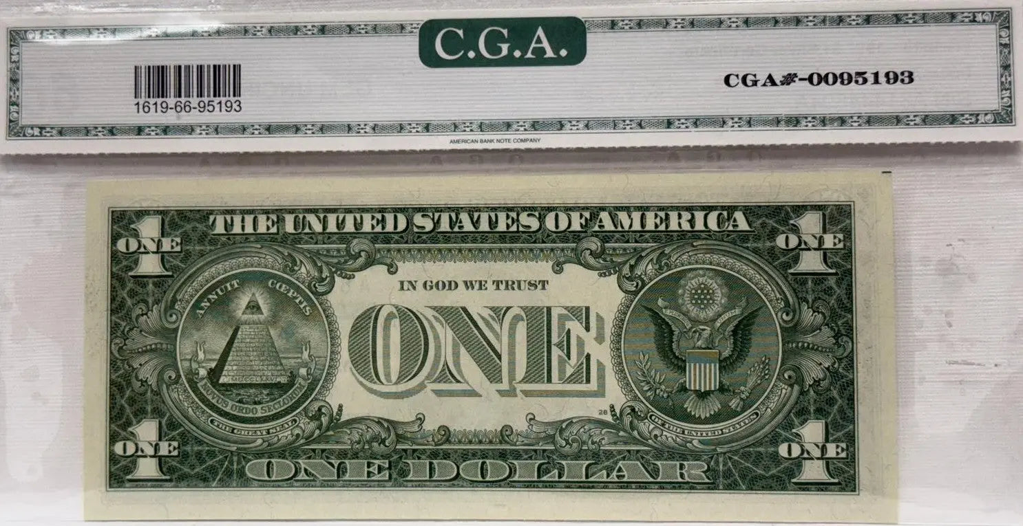 1957 $1 FR 1619 Silver Certificate S# A 81444894 A CGA-66 Coin Hub