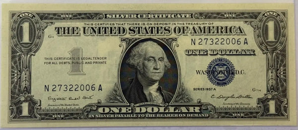 1957-A $1 Silver Certificate – Blue Seal U.S. Note – Vintage Silver-Backed Currency Heritage Pastime