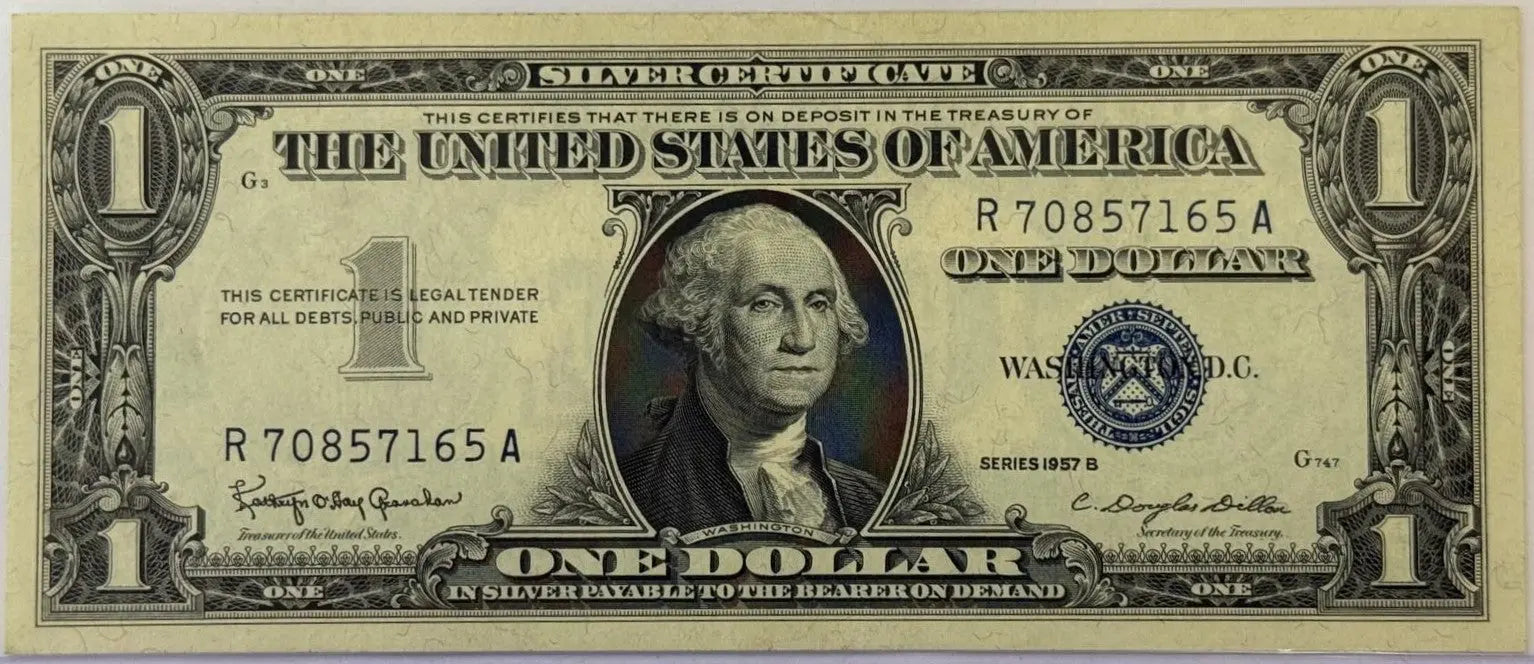 1957-B $1 Silver Certificate – Blue Seal U.S. Note – Vintage Washington Currency Heritage Pastime