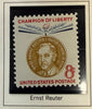 1959 U.S. 4¢ Ernst Reuter “Champions of Liberty” Stamp – West Berlin Mayor Cold War Commemorative Heritage Pastime
