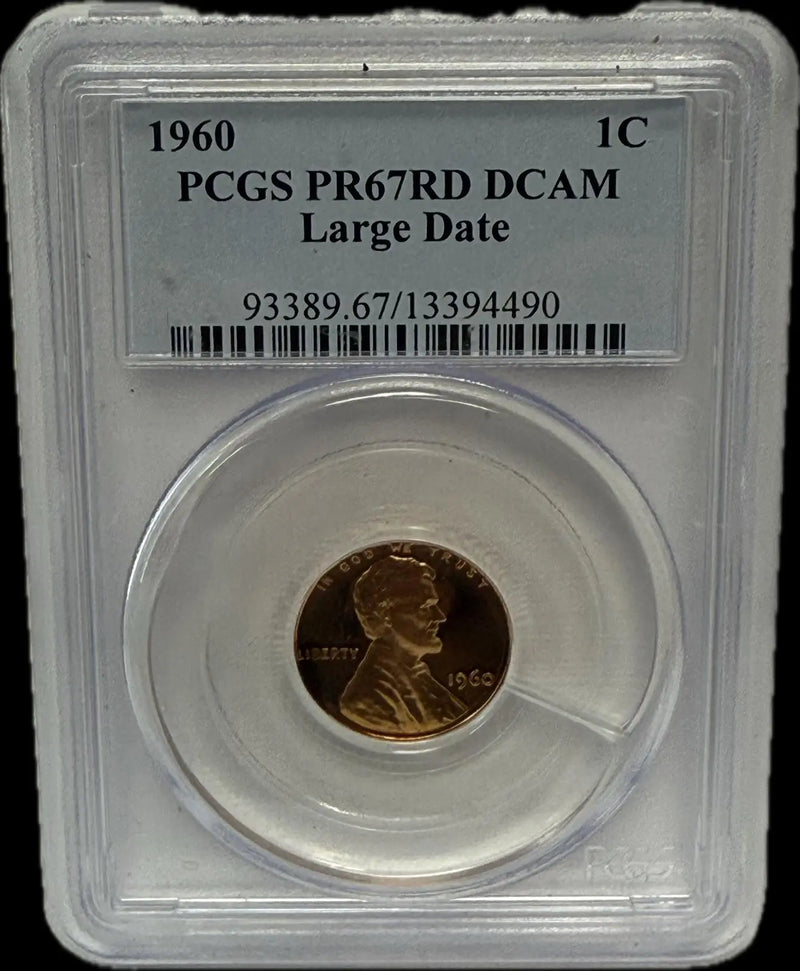 1960 Lincoln Cent, PCGS PR67RD DCAM Large Date – A Stunning Deep Cameo Proof Heritage Pastime