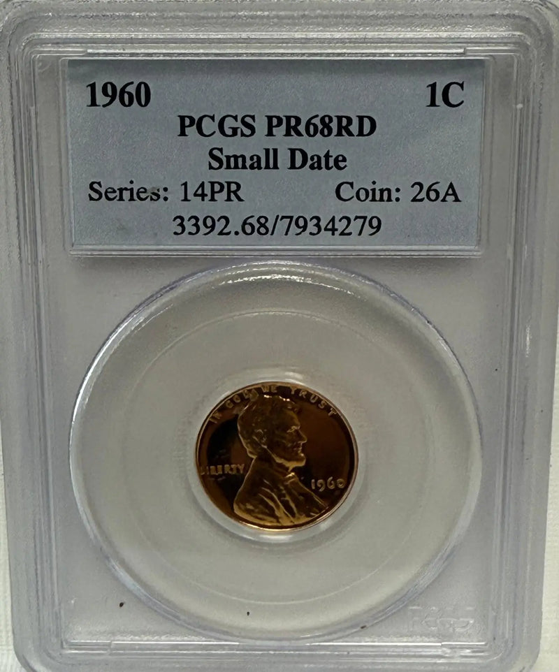 1960 Lincoln Cent, PCGS PR68RD Small Date – A Superb High-Grade Proof Treasure Heritage Pastime