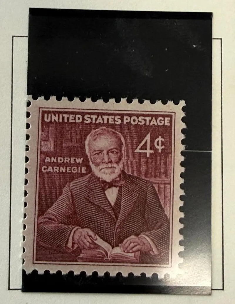 1960 U.S. 4¢ Andrew Carnegie Stamp – Industrialist & Philanthropist Commemorative Heritage Pastime