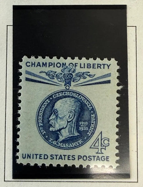 1960 U.S. 4¢ Tomáš Garrigue Masaryk Stamp – Champions of Liberty Series Historic Commemorative Heritage Pastime