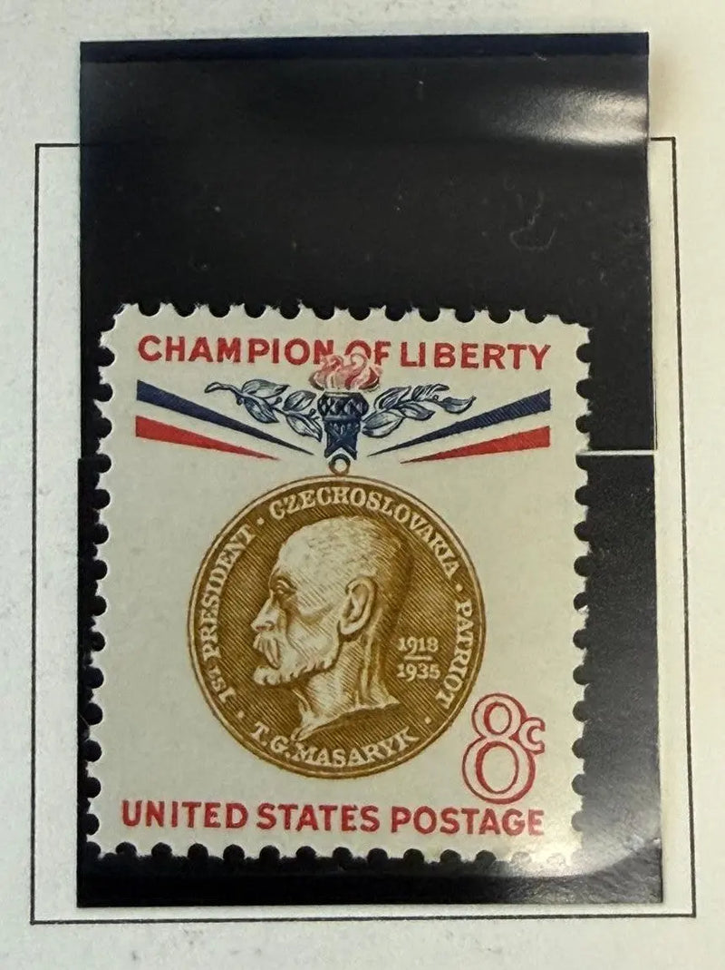 1960 U.S. 8¢ Tomáš Garrigue Masaryk “Champion of Liberty” Stamp – Czechoslovakia Founder Commemorative Heritage Pastime