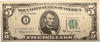 1963A $5 note. ERROR! Printing on reverse! RARE! Heritage Pastime