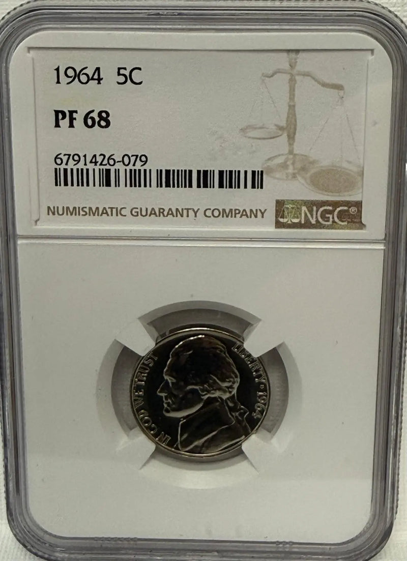 1964 Jefferson Nickel, PF68 PCGS – A Pristine Proof Example Heritage Pastime