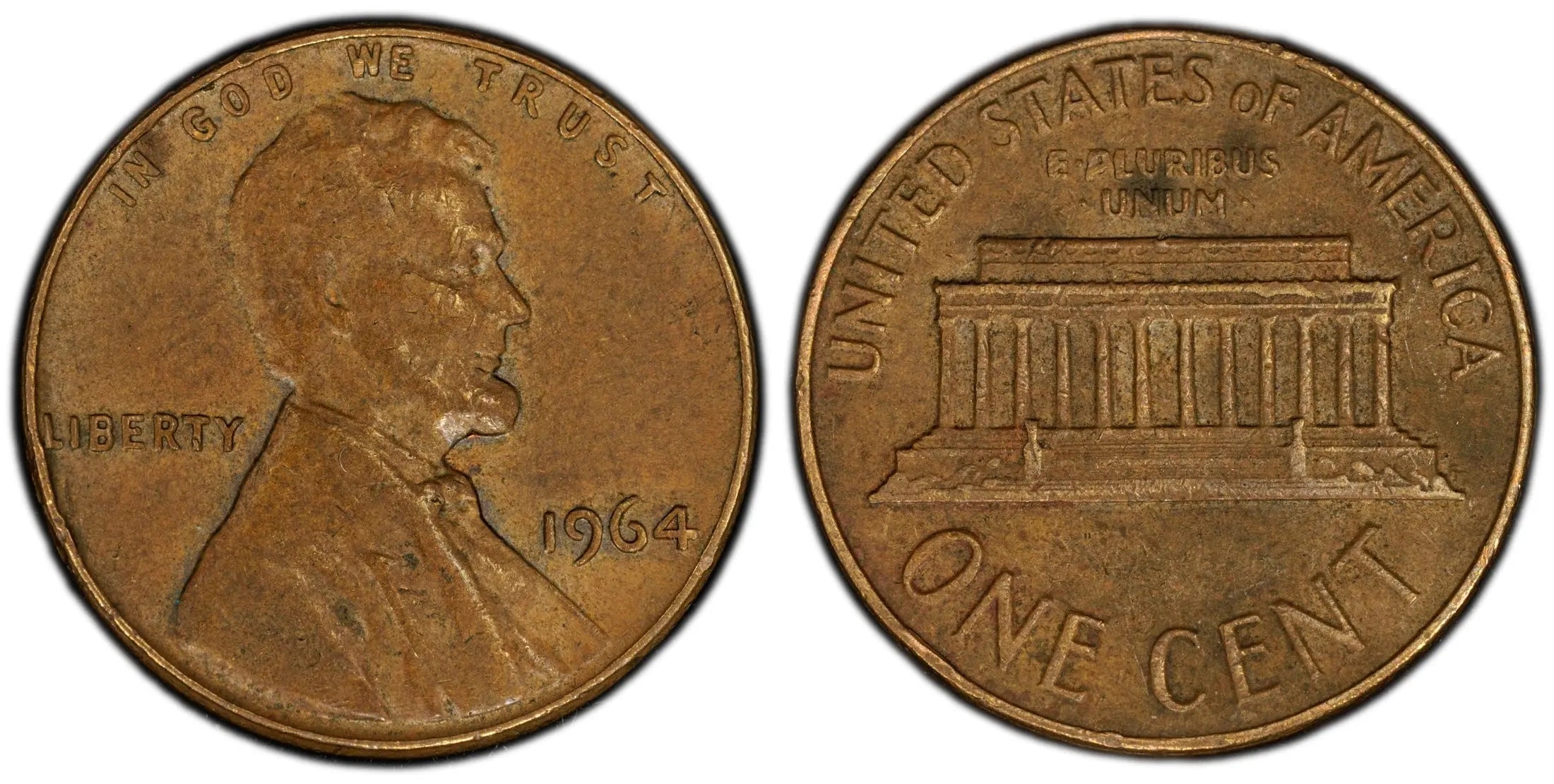 1964 Lincoln Memorial Cent – PCGS AU50BN – High-Grade Early Memorial Issue Heritage Pastime