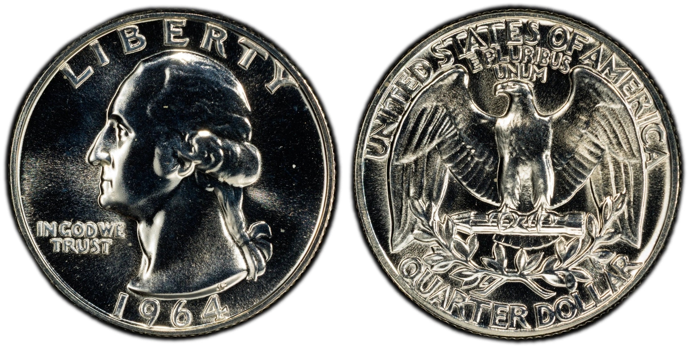 1964 Washington Quarter 25¢ – PCGS PR67 Proof Silver Coin | Superb Gem 90% Silver Final-Year Issue Heritage Pastime