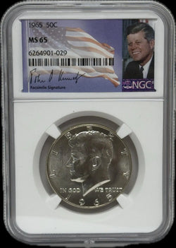 1965 Medio Dólar de Plata MS65 – Moneda Atractiva y Bien Conservada