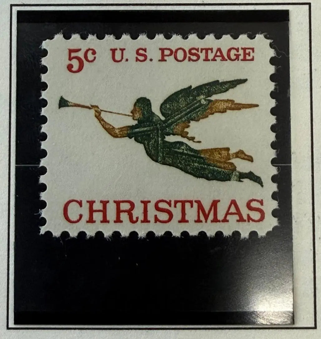 1965 United States 5¢ “Christmas Angel with Trumpet” Postage Stamp – Scott #1276 | Classic Holiday Issue Heritage Pastime