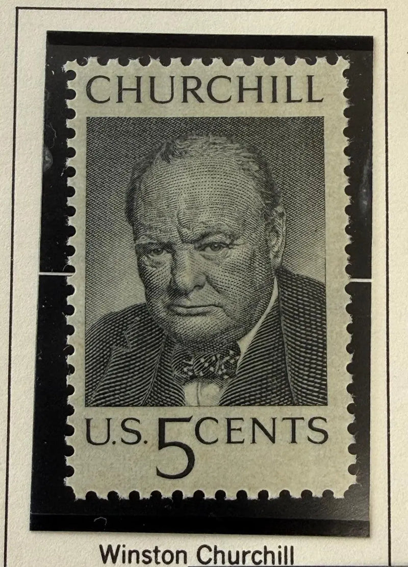 1965 United States 5¢ Sir Winston Churchill Commemorative Postage Stamp – Scott #1264 | Historic World Leader Tribute Heritage Pastime