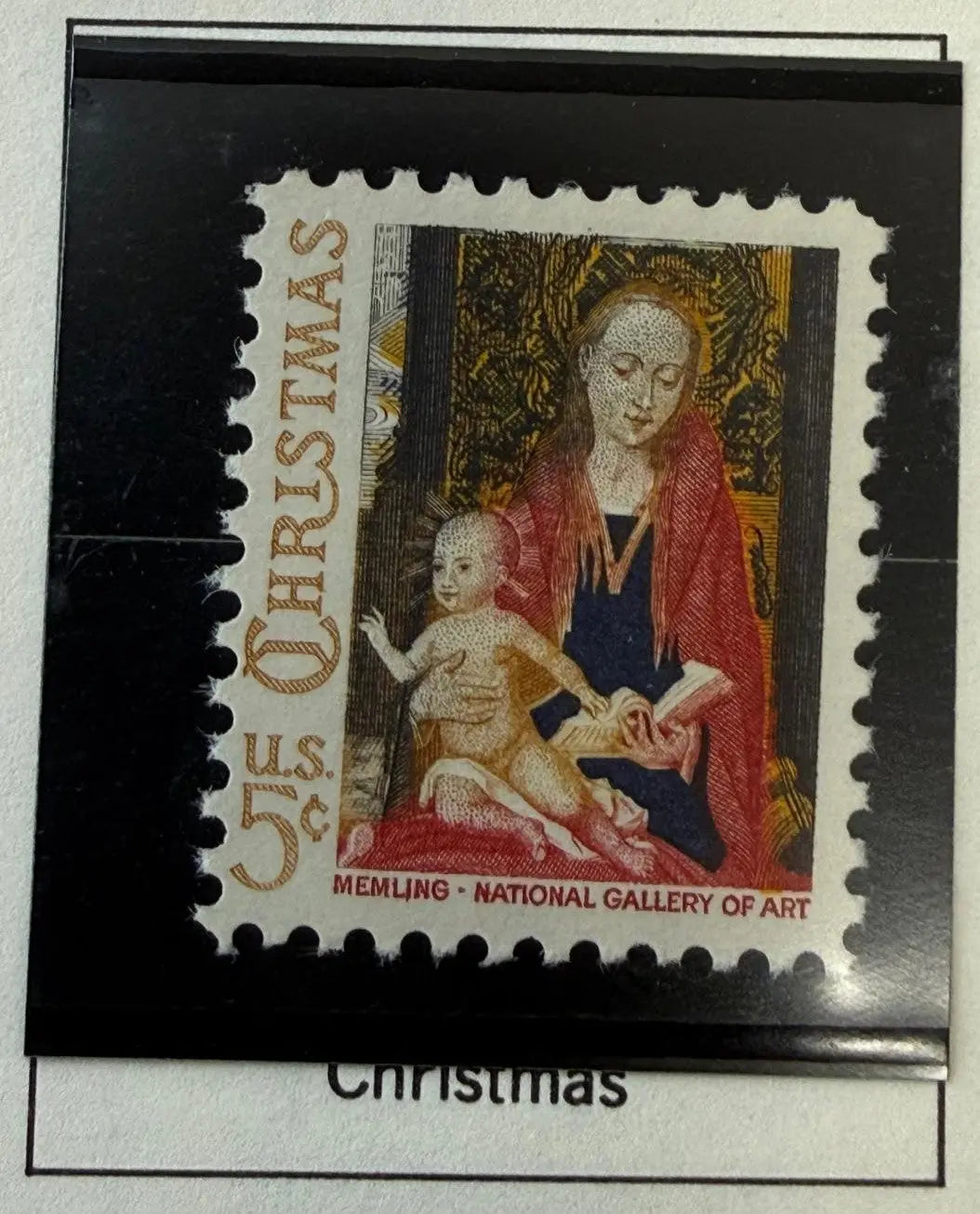1966 United States 5¢ Christmas Stamp – “Madonna and Child with Angels” by Hans Memling | Scott #1321 | Classic Religious Artwork Issue Heritage Pastime