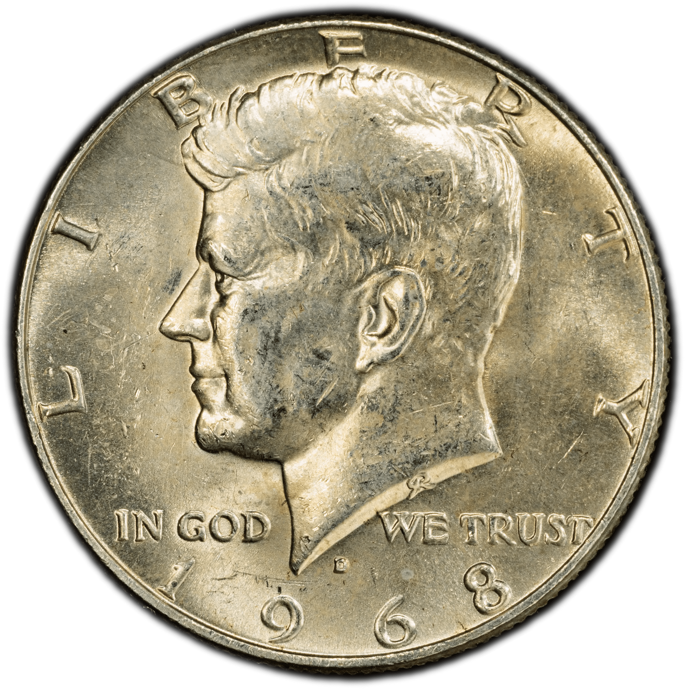 1968-D Kennedy Half Dollar – PCGS Genuine UNC Details (Altered Surfaces) | Historic First-Year Denver Issue Heritage Pastime