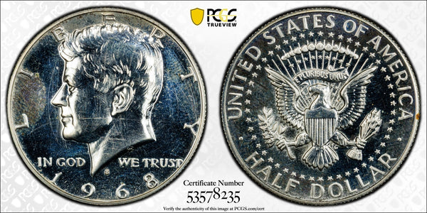 1968-S Kennedy Half Dollar – PCGS PR61 | Proof Silver Half Dollar | Early San Francisco Issue | U.S. Collector Coin Heritage Pastime