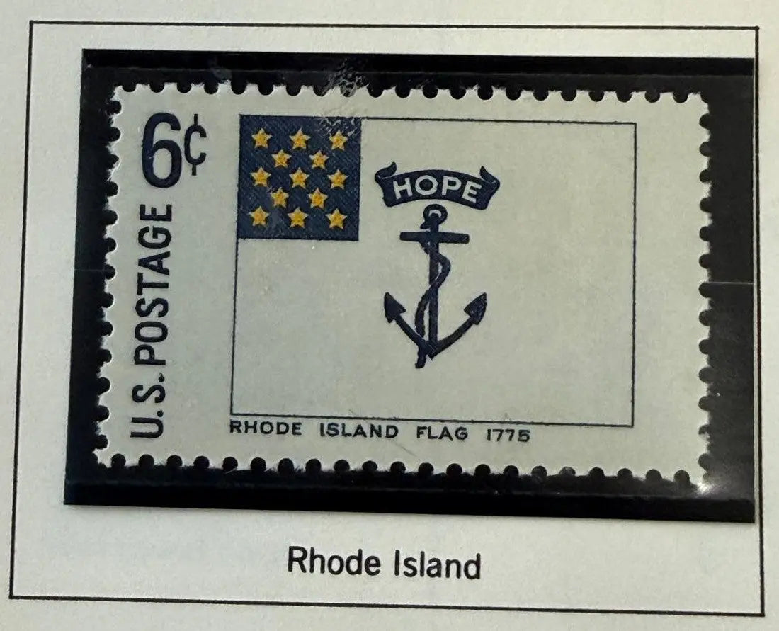 1968 United States 6¢ Bunker Hill Flag Commemorative Stamp – Scott #1351 | Historic American Flags Series Heritage Pastime