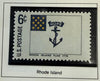 1968 United States 6¢ Rhode Island Flag (1775) Commemorative Stamp – Scott #1349 | Historic American Flags Series Heritage Pastime