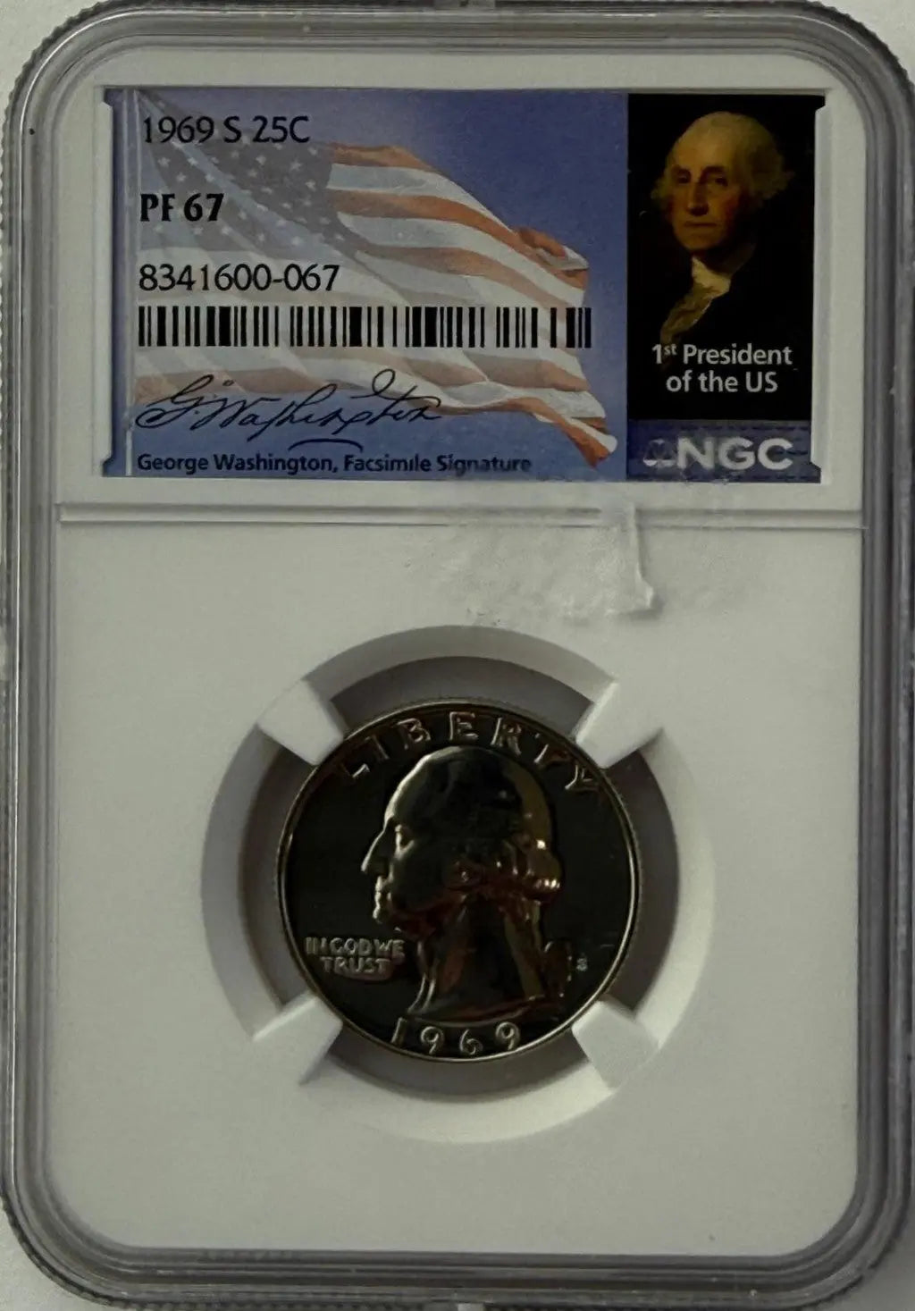 1969-S Washington Quarter Proof – NGC PF67 | Classic Silver-Era Collector Coin Heritage Pastime