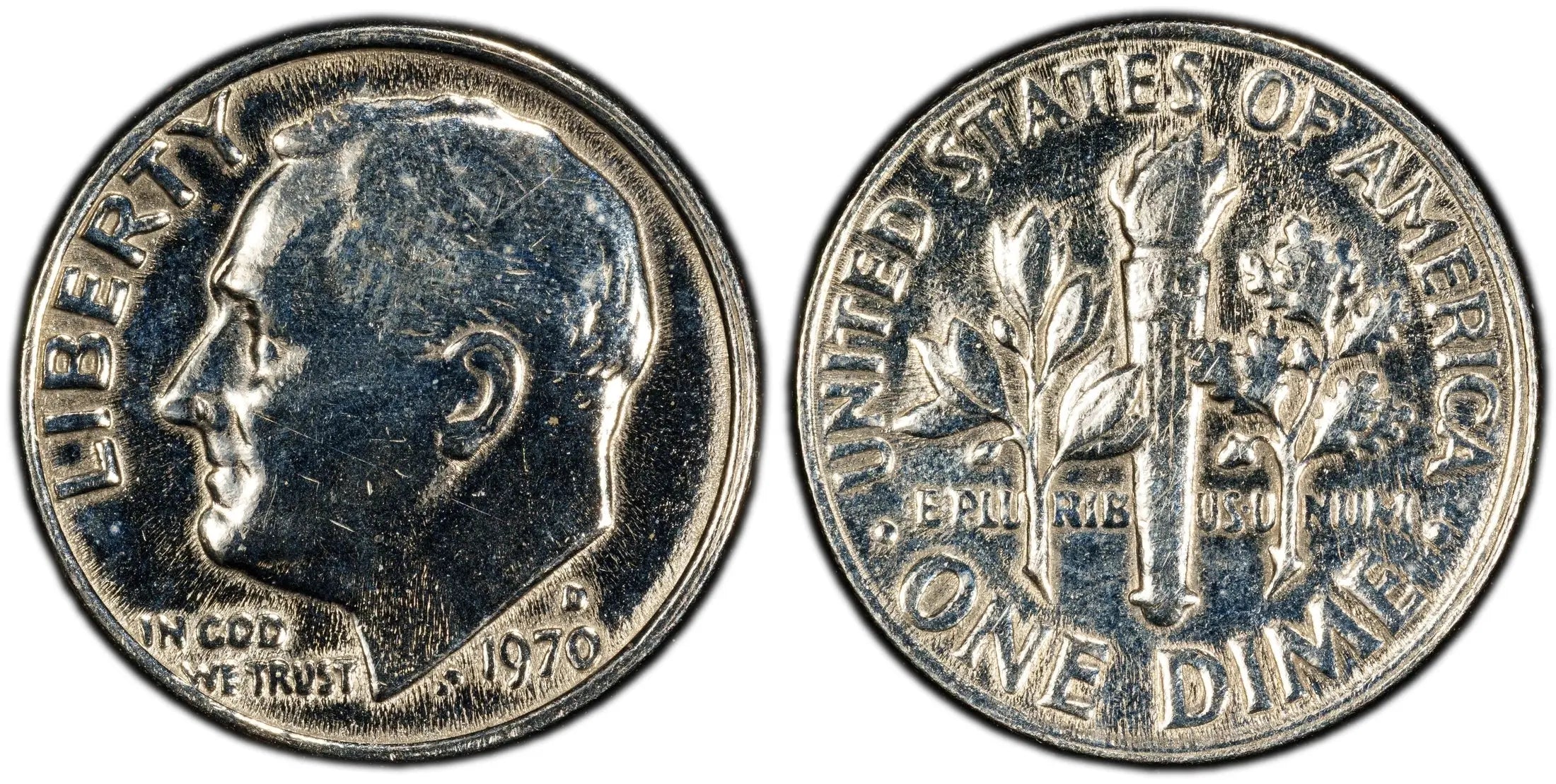 1970-D Roosevelt Dime 10C – PCGS Genuine VF Details (Cleaned) | Early Clad Era Issue Heritage Pastime