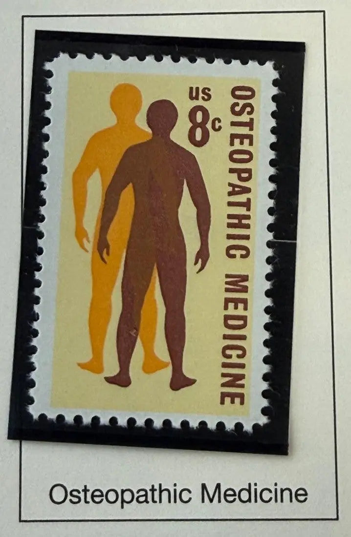 1972 United States 8¢ Osteopathic Medicine Commemorative Stamp – Scott #1470 | American Osteopathic Association 75th Anniversary Heritage Pastime