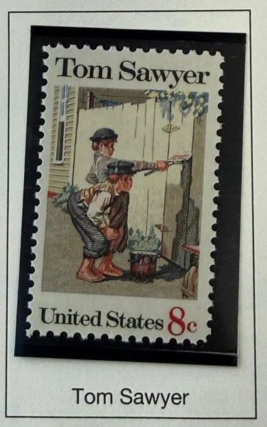 1972 United States 8¢ Tom Sawyer Stamp – American Folklore Series | Scott #1471 Heritage Pastime