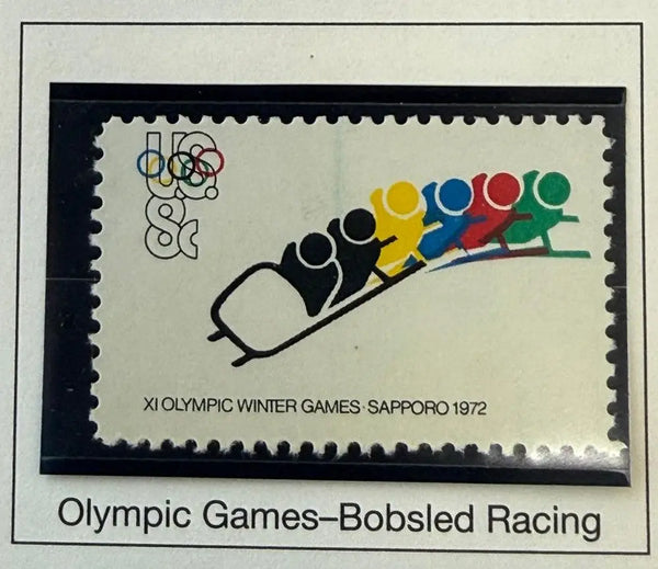 1972 United States 8¢ Winter Olympics Sapporo Commemorative Stamp – Scott #1461 | Olympic Games Issue Heritage Pastime