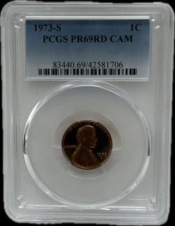 1973-S Lincoln Cent, PR69RD CAM – A Premium Gem Proof-Like Coin